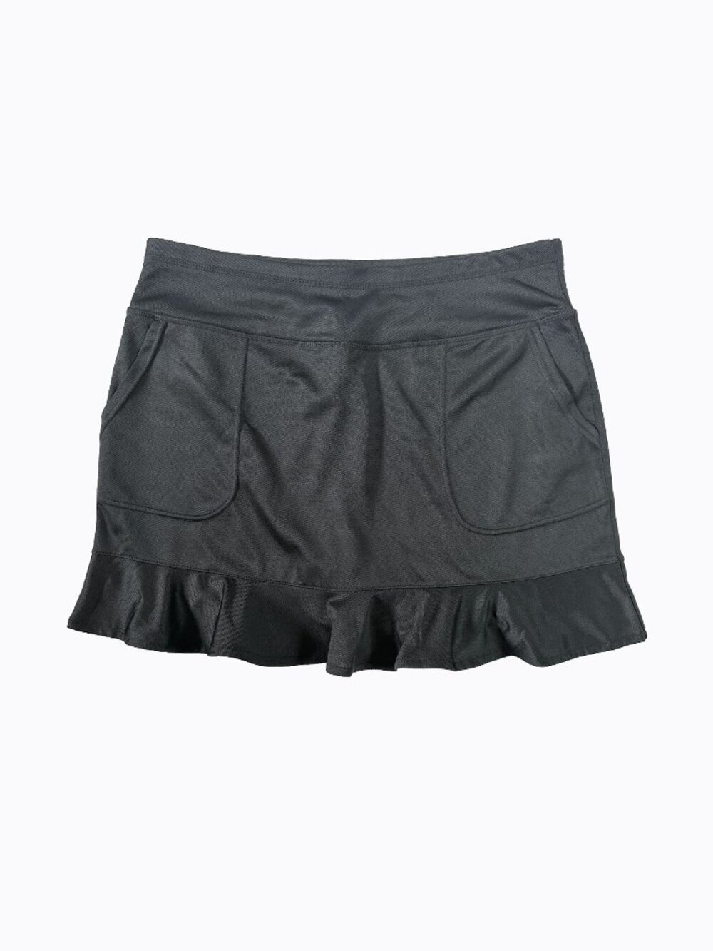 Nanette Lepore Play Black Beauty Ruffle Mini Tennis Skort M Coquette Y2K Sporty